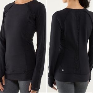Lululemon Full Tilt Black Long Sleeve Pullover Tee